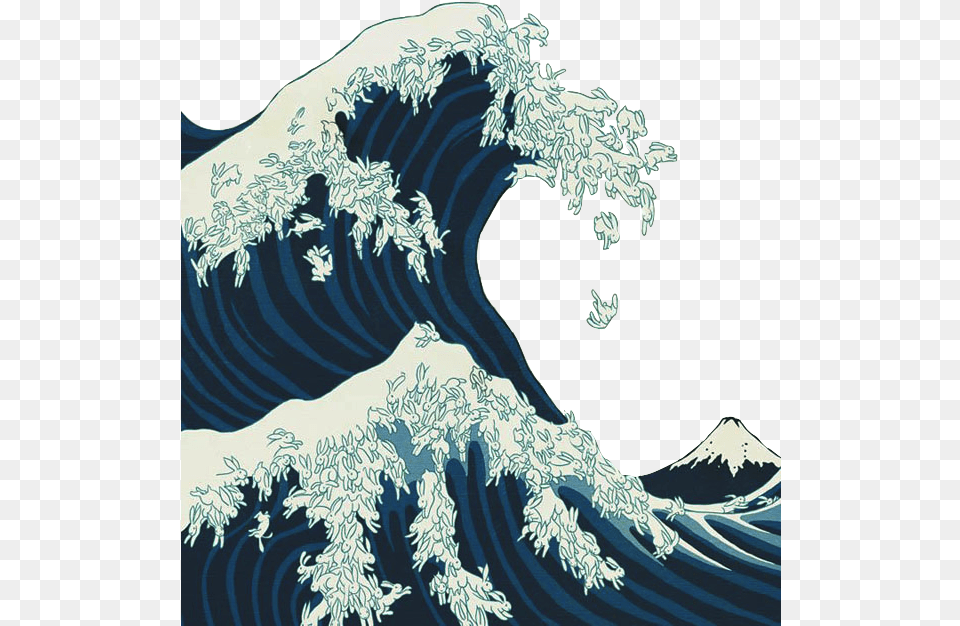 Clip Art Source Transparalyze My Great Wave Of Cats, Outdoors, Water, Sea, Ice Free Png