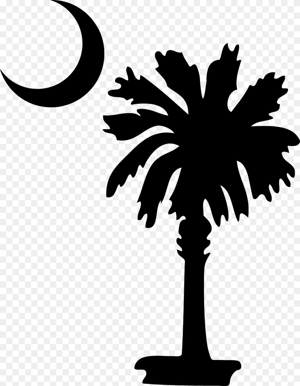 Clip Art South Carolina Palm Tree, Palm Tree, Plant, Silhouette, Person Free Png
