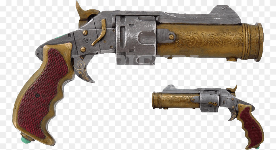 Clip Art Steampunk Revolver Cc By Medieval Fantasy Medieval Rifle, Firearm, Gun, Handgun, Weapon Free Transparent Png