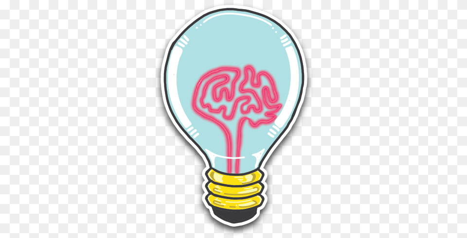 Clip Art Sticker Whippoorwill Design Co Light Bulb Brain, Lightbulb, Food, Ketchup Png