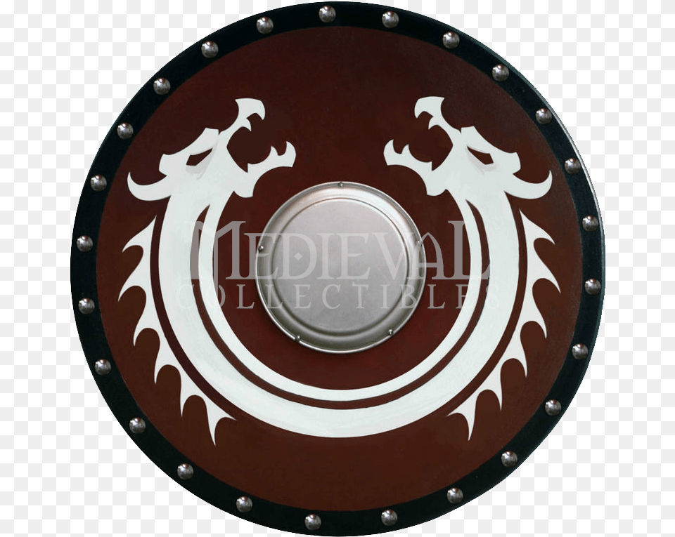 Clip Art Stock Round Viking Dragon Shield With Boss Viking Shield Dragon Design, Armor Free Png Download