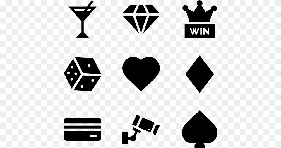 Clip Art Straight Icons Vector Poker Icons, Gray Free Png Download