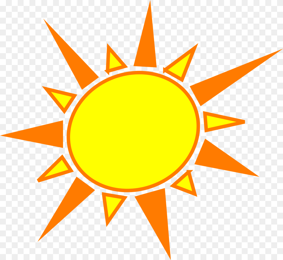 Clip Art Sun Rays Yellow And Orange Sun, Nature, Outdoors, Sky, Rocket Free Png Download
