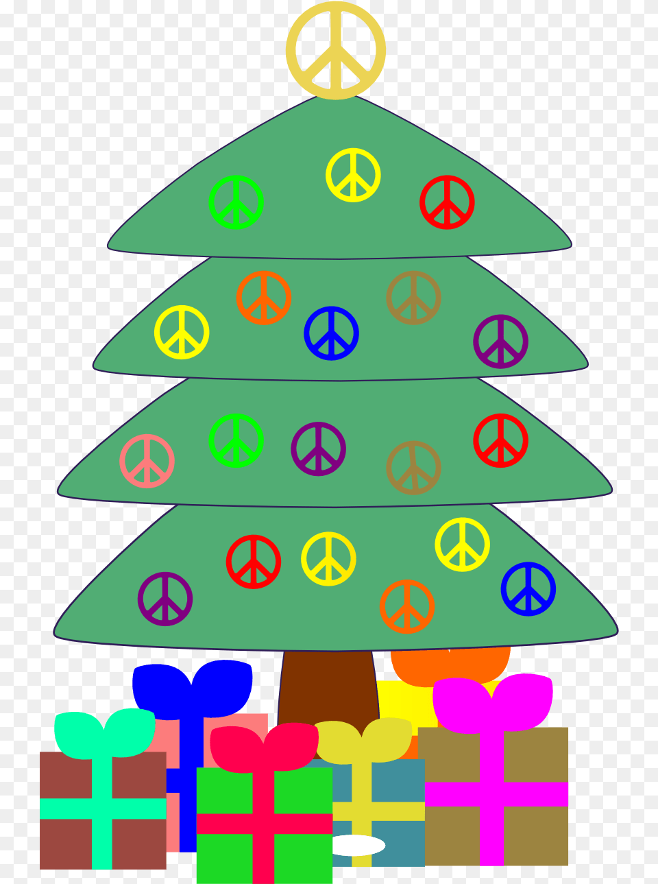Clip Art Svg Christmas Tr Peace Sign Peacesymbol Drapeau Peace And Love, Symbol Png Image