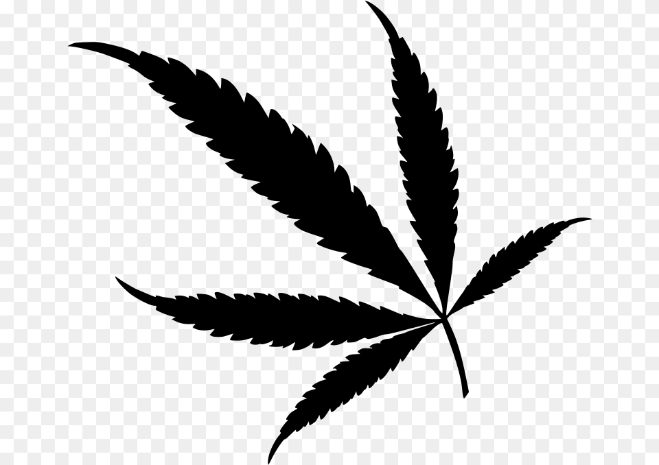 Clip Art Svg Erva Daninha Imagem Marijuana Leaf, Gray Png Image