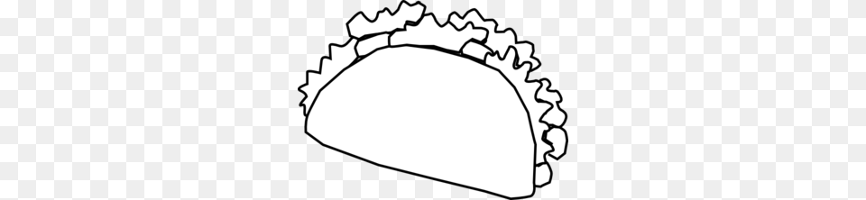 Clip Art Taco Clipart Black White Tkalfwk, Clothing, Food, Hat, Meal Free Transparent Png