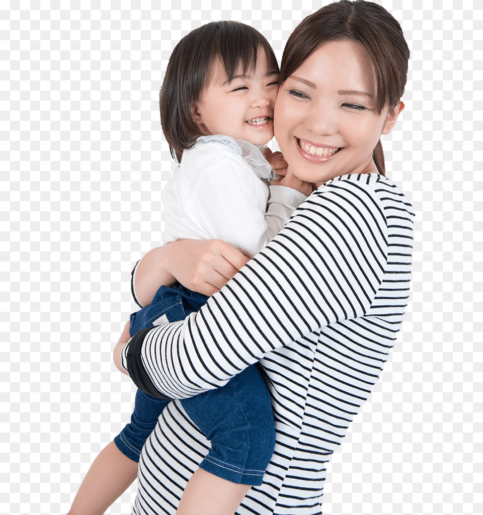 Clip Art The Quons Family Services Asian Mom Transparent, Person, People, Baby, Hugging Png Image