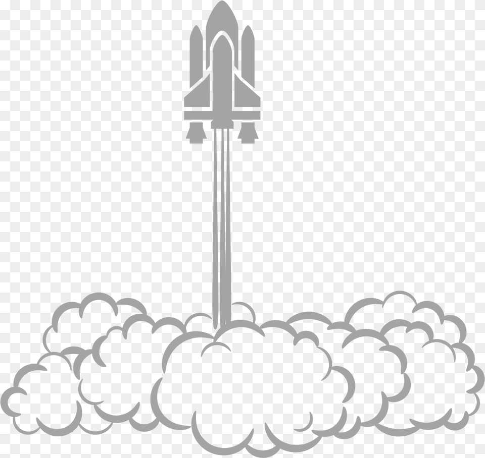 Clip Art Train Smoke Launch Clipart, Aircraft, Spaceship, Transportation, Vehicle Png Image