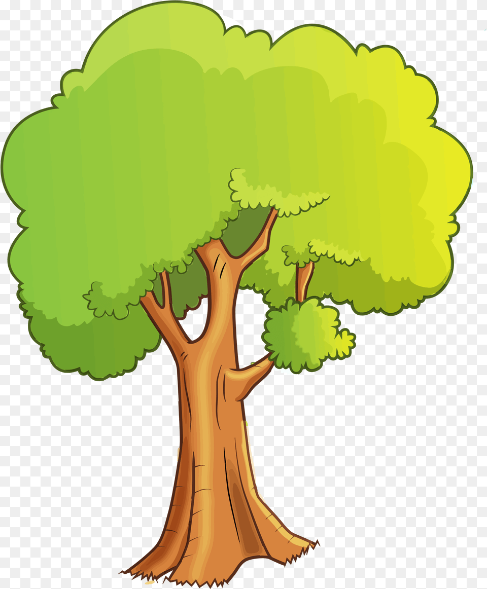Clip Art Transparent Background Tree Cartoon, Plant, Tree Trunk, Vegetation, Green Free Png