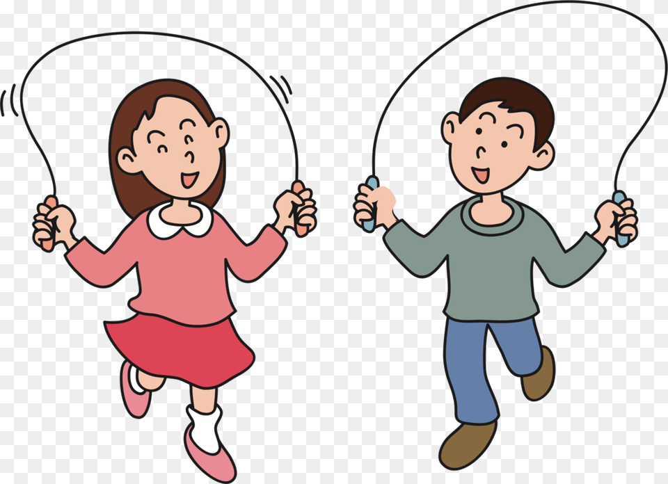 Clip Art Transparent Cartoon People Clipart Jumping Skipping Clipart, Baby, Person, Face, Head Free Png Download