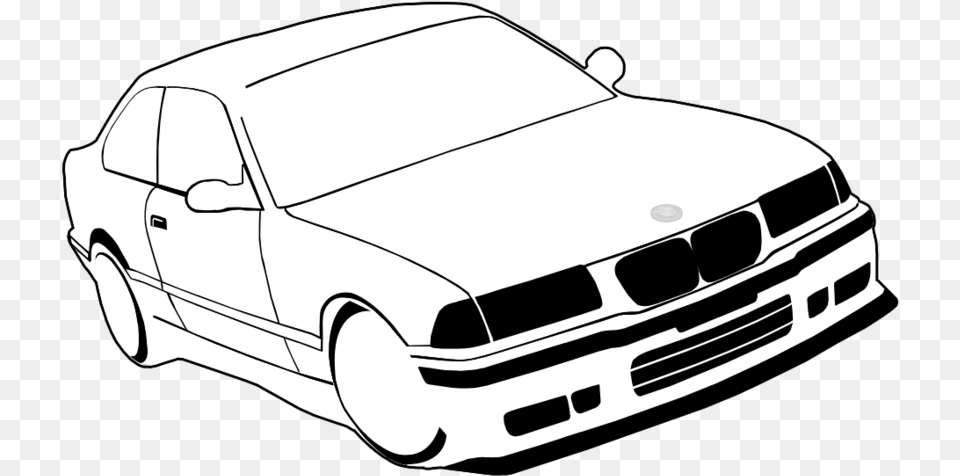 Clip Art Transparent Download Magyardavid Bmw E36 Clipart, Stencil, Vehicle, Transportation, Car Free Png