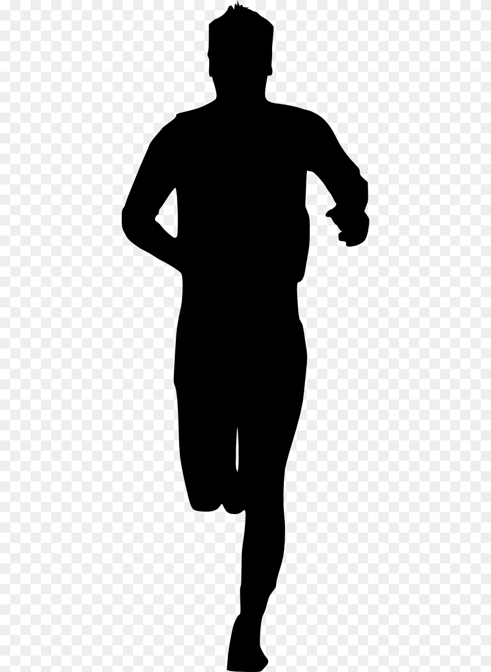 Clip Art Transparent Onlygfx Man Running Silhouette Front View, Adult, Male, Person, Stencil Png Image
