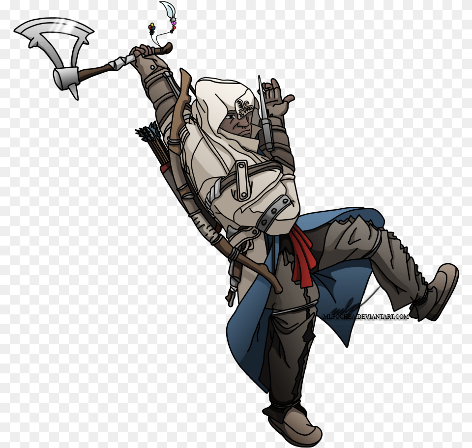 Clip Art Transparent Stock Assassin S Iii Connor Strikes Assassins Creed 3, Person, Book, Comics, Publication Free Png