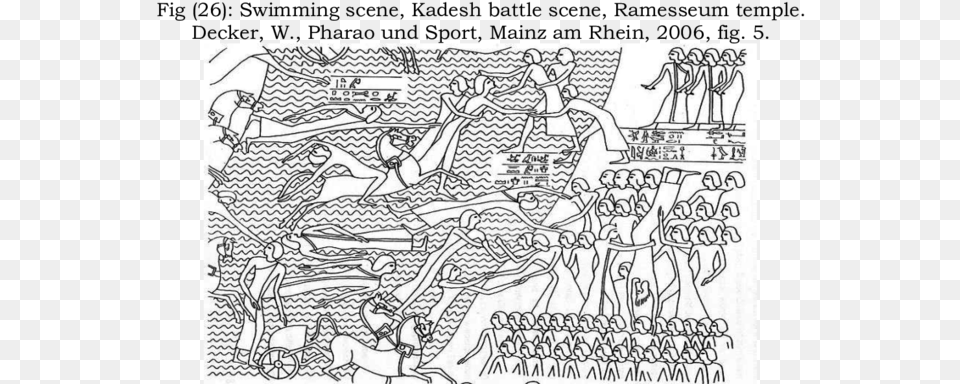 Clip Art Transparent Stock Swimming Kadesh Battle Ramesseum, Doodle, Drawing, Book, Comics Free Png