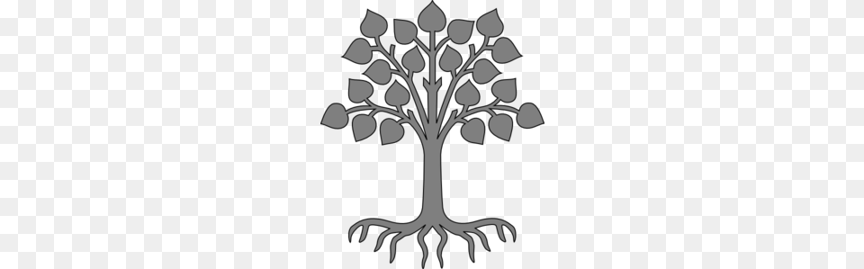 Clip Art Tree With Roots, Stencil Free Png