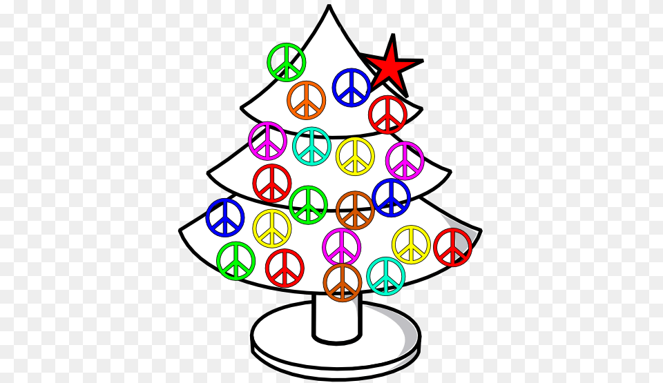 Clip Art Tree Xmas Christmas Peace Symbol Sign, Dynamite, Weapon, Christmas Decorations, Festival Free Transparent Png