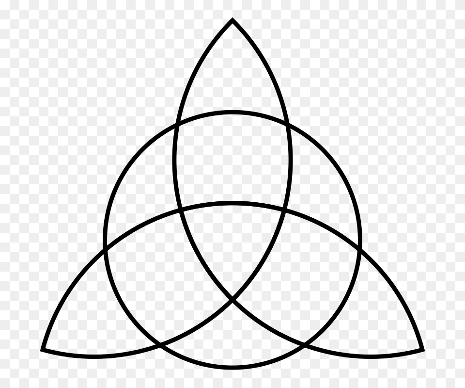 Clip Art Triquetra With Circle, Gray Png Image