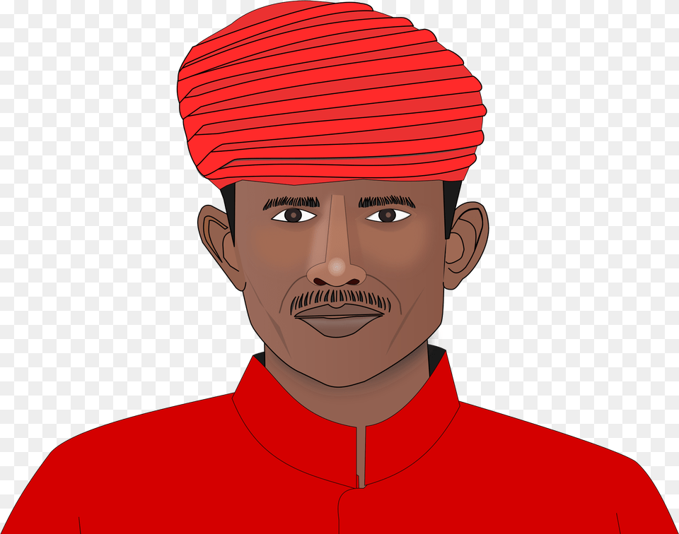 Clip Art Turban Transprent Indian Man Clipart, Portrait, Photography, Face, Person Png Image