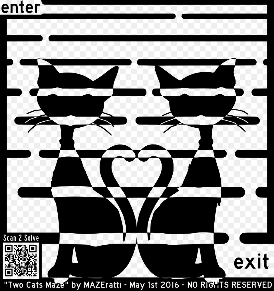 Clip Art Two Cats Icons And Op Art Cat, Gray Free Png Download