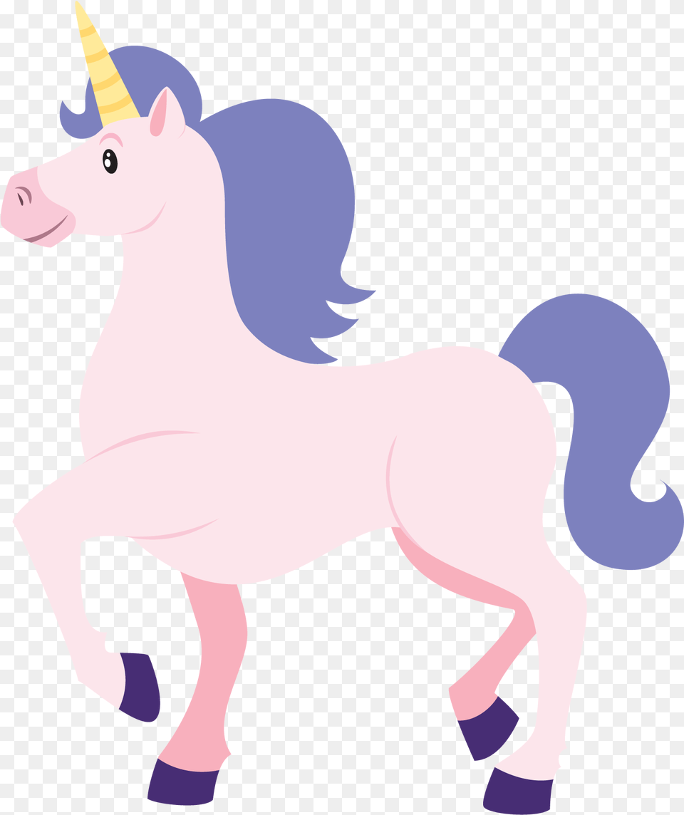 Clip Art Unicorn This Cute Cartoon Unicorn Clip Pink Cartoon Unicorn With Purple Mane And Tail Trucker, Clothing, Hat, Animal, Mammal Png Image