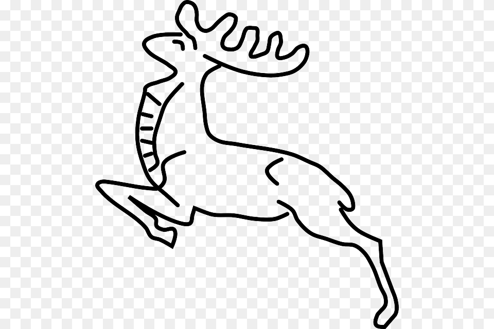 Clip Art Vector Graphics Gazelle Deer Portable Network Gazal Black And White, Stencil, Animal, Mammal, Wildlife Free Transparent Png