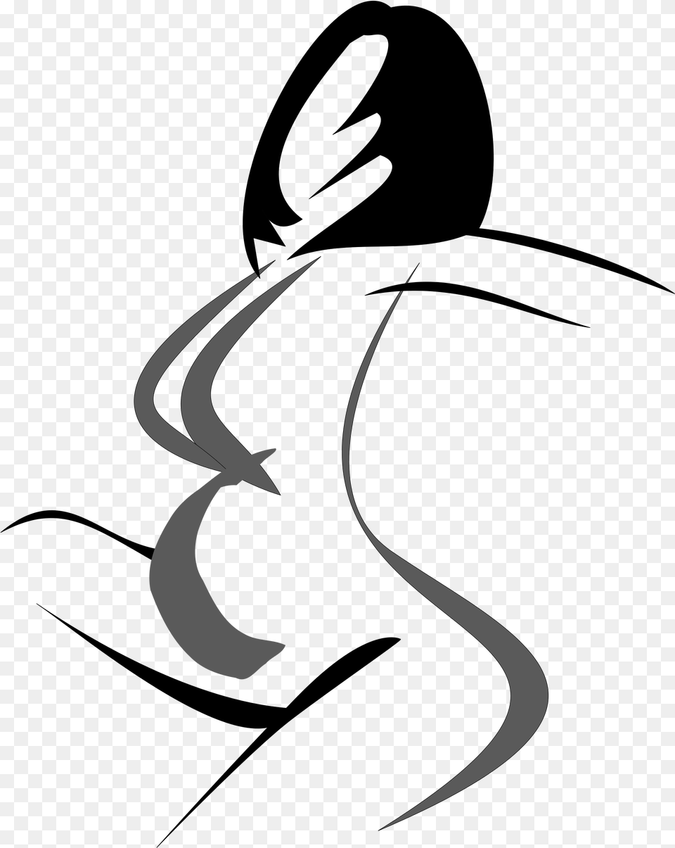 Clip Art Vector Graphics Silhouette Woman Black And White Silhouette Woman, Animal, Fish, Sea Life, Shark Free Transparent Png