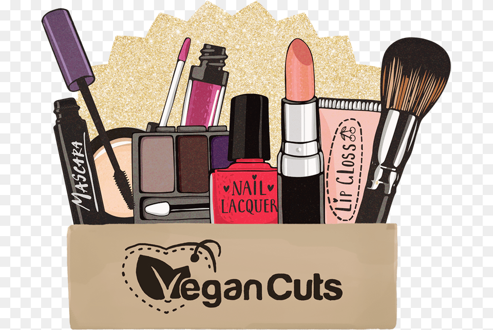 Clip Art Vegan Cuts First Spoiler Vegan Cuts, Cosmetics, Lipstick, Brush, Device Free Transparent Png