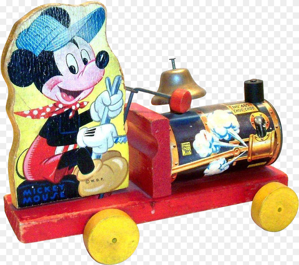 Clip Art Vintage Mickey Mouse Choo Vintage Mickey Ona Train, Baby, Machine, Person, Wheel Free Transparent Png