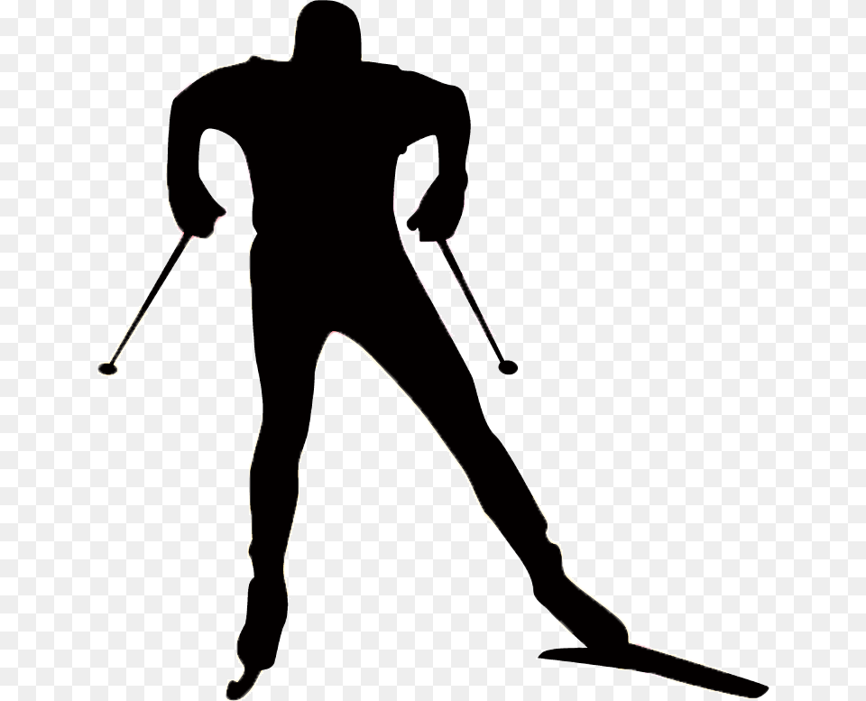 Clip Art Vintage Skiing Clipart Intended For Ski Clipart, Person, Silhouette, Walking, Adult Png Image