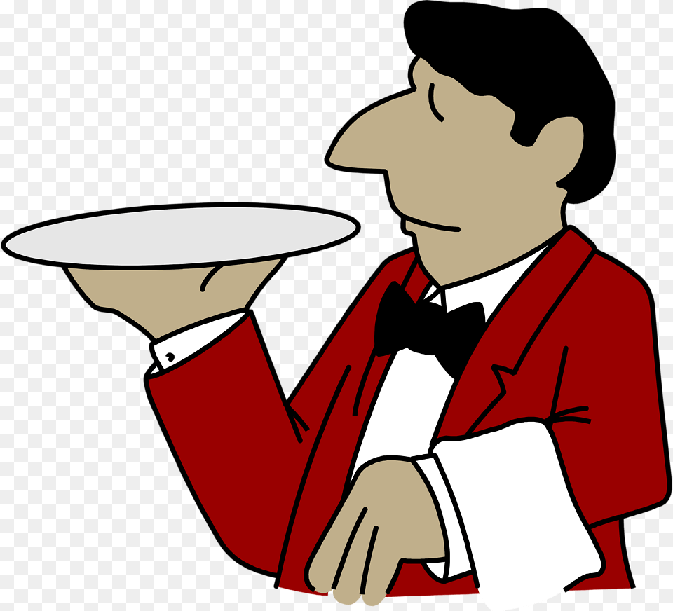 Clip Art Waiter Waiter Clipart Transparent Background, Male, Adult, Person, Man Free Png