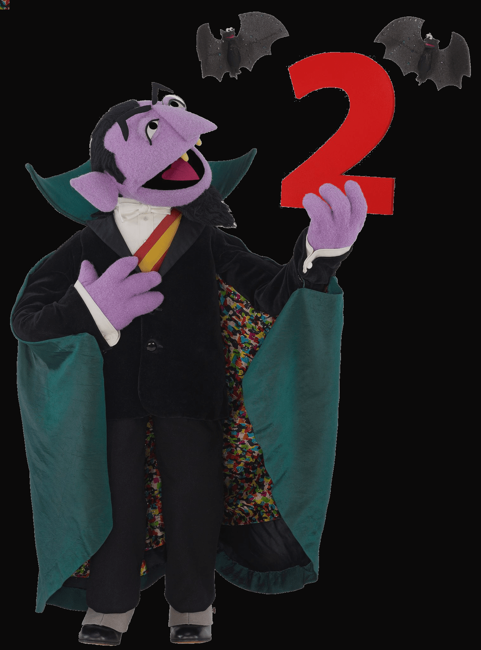 Clip Art Weekly Muppet Wednesdays Count Von Count, Clothing, Glove, Person Png Image