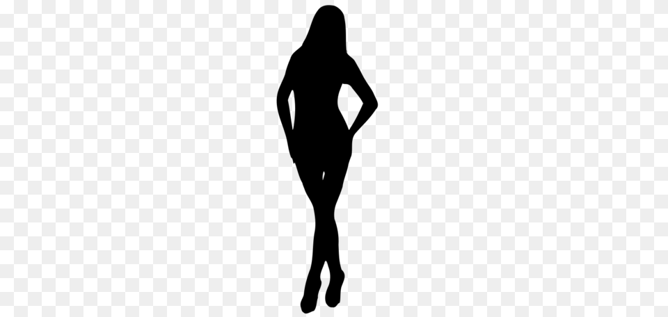 Clip Art Womans Body Winging, Gray Png