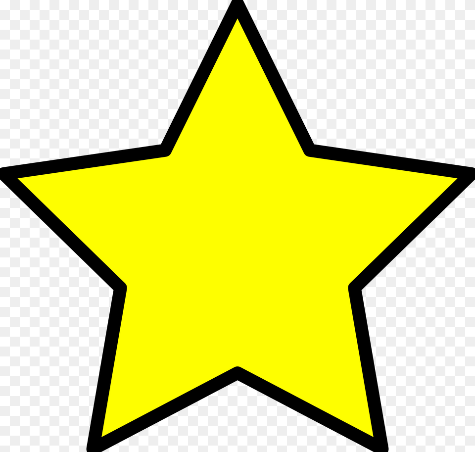Clip Art Yellow Star, Star Symbol, Symbol, Blackboard Png Image