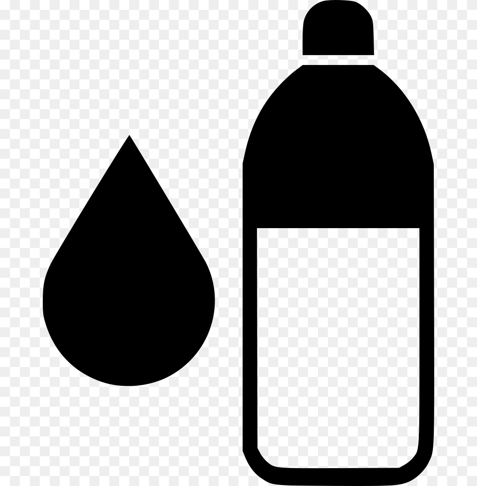Clip Artbottleplastic Bottleblack And Whitewater, Stencil, Bottle Free Transparent Png