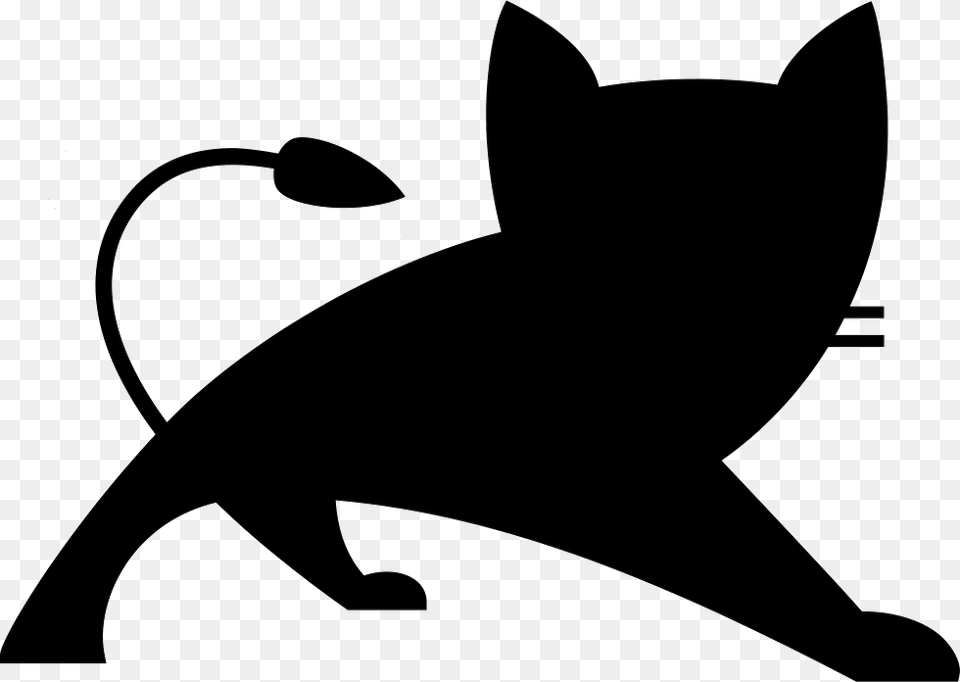 Clip Artline Artblack And To Medium Sized Apache Tomcat, Silhouette, Stencil, Animal, Fish Free Png Download