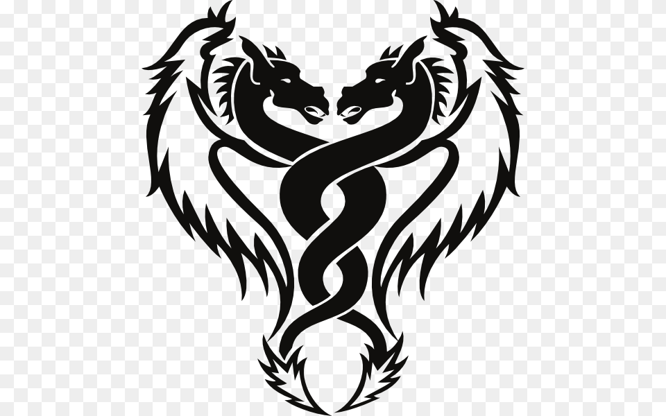 Clip Arts Related To Dragon Drawing Tattoo Simple Free Png