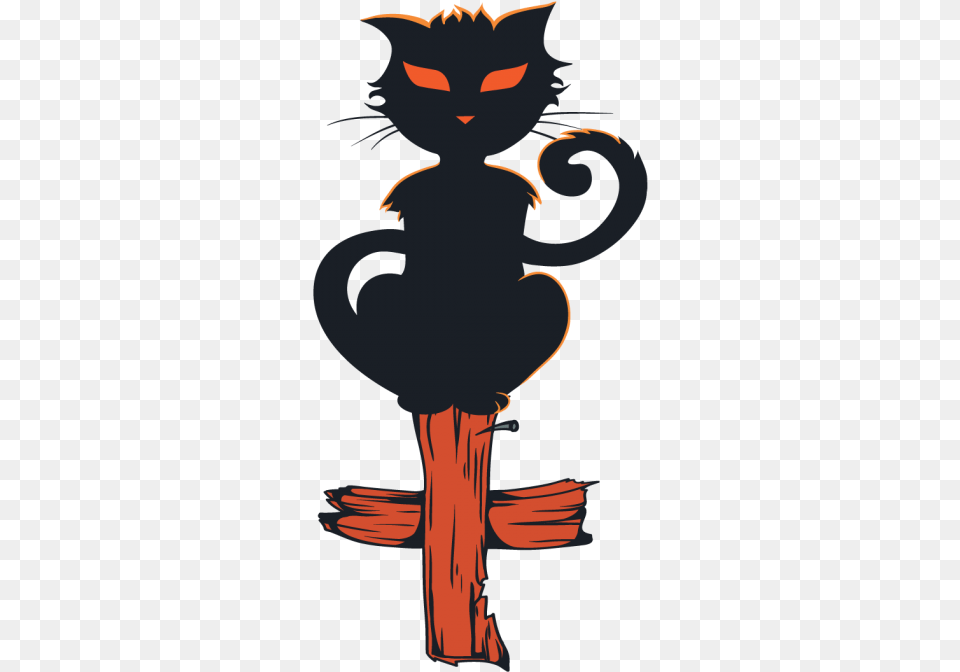 Clip Arts Related To Halloween Tattoos Transparent, Person, Animal, Cat, Mammal Free Png Download