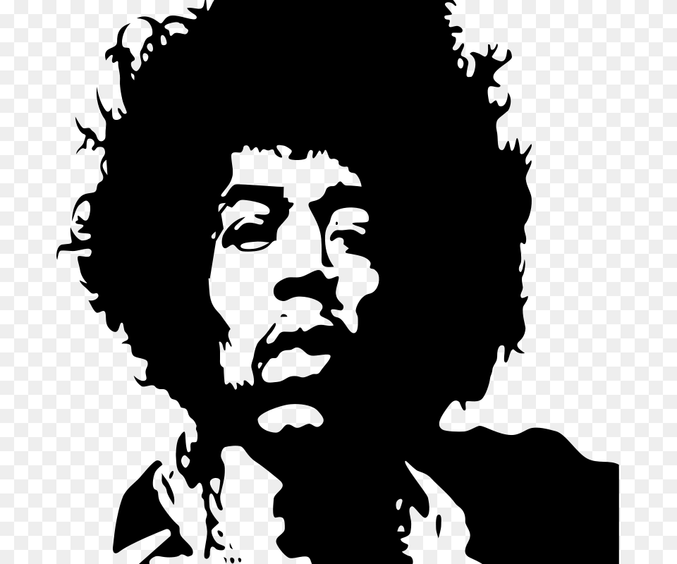 Clip Arts Related To Jimi Hendrix, Gray Png