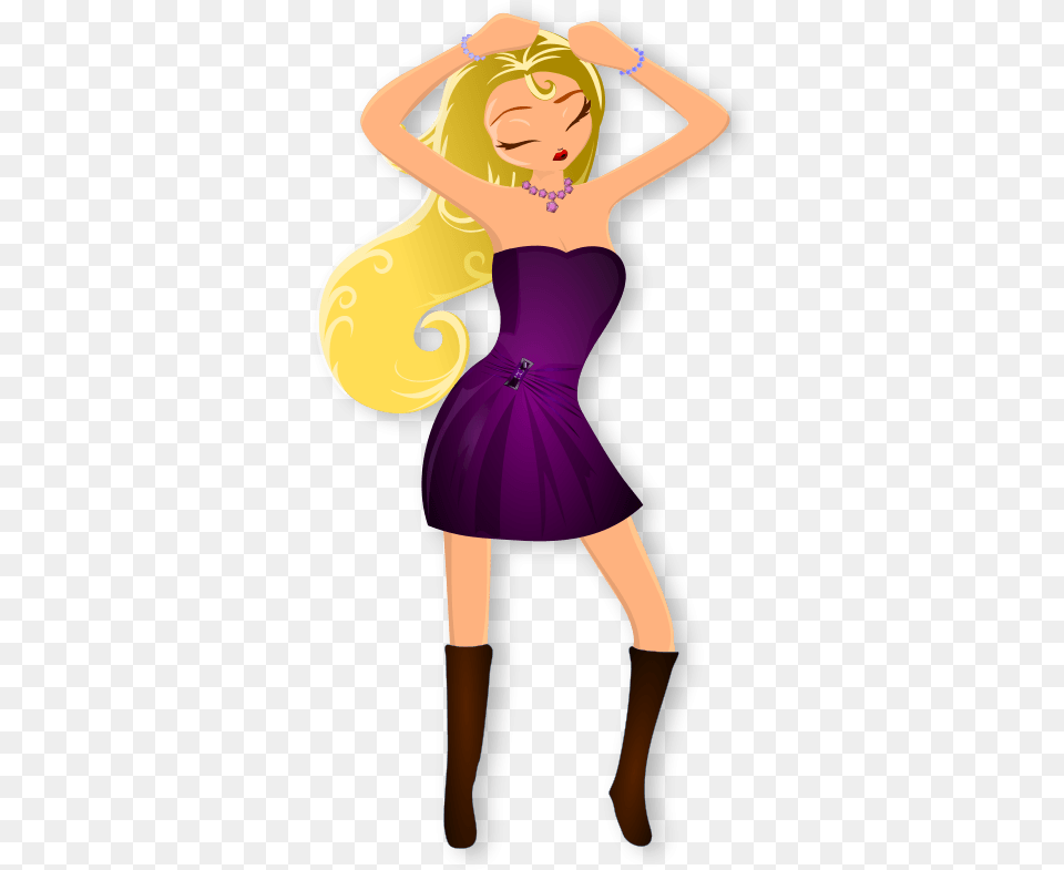 Clip Arts Related To Lady Dancing Cartoon, Clothing, Dress, Evening Dress, Formal Wear Png