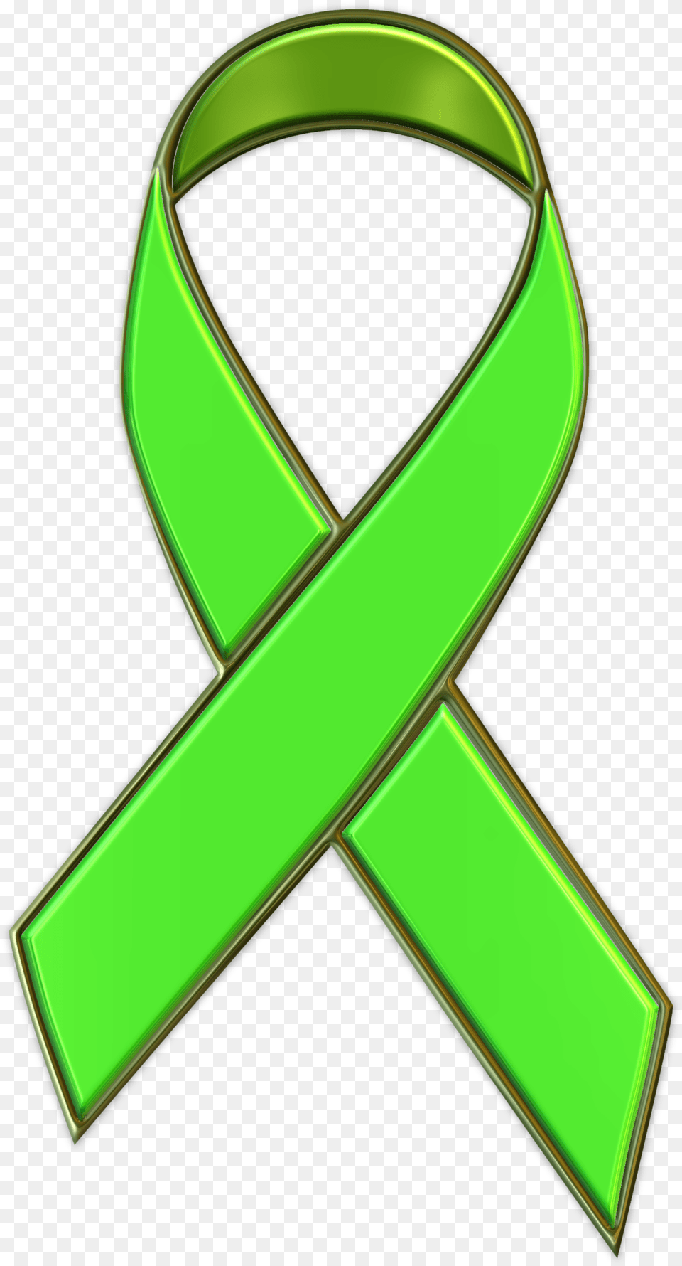 Clip Arts Related To Purple Ribbon No Background Green Mental Health Ribbon, Symbol Free Png Download
