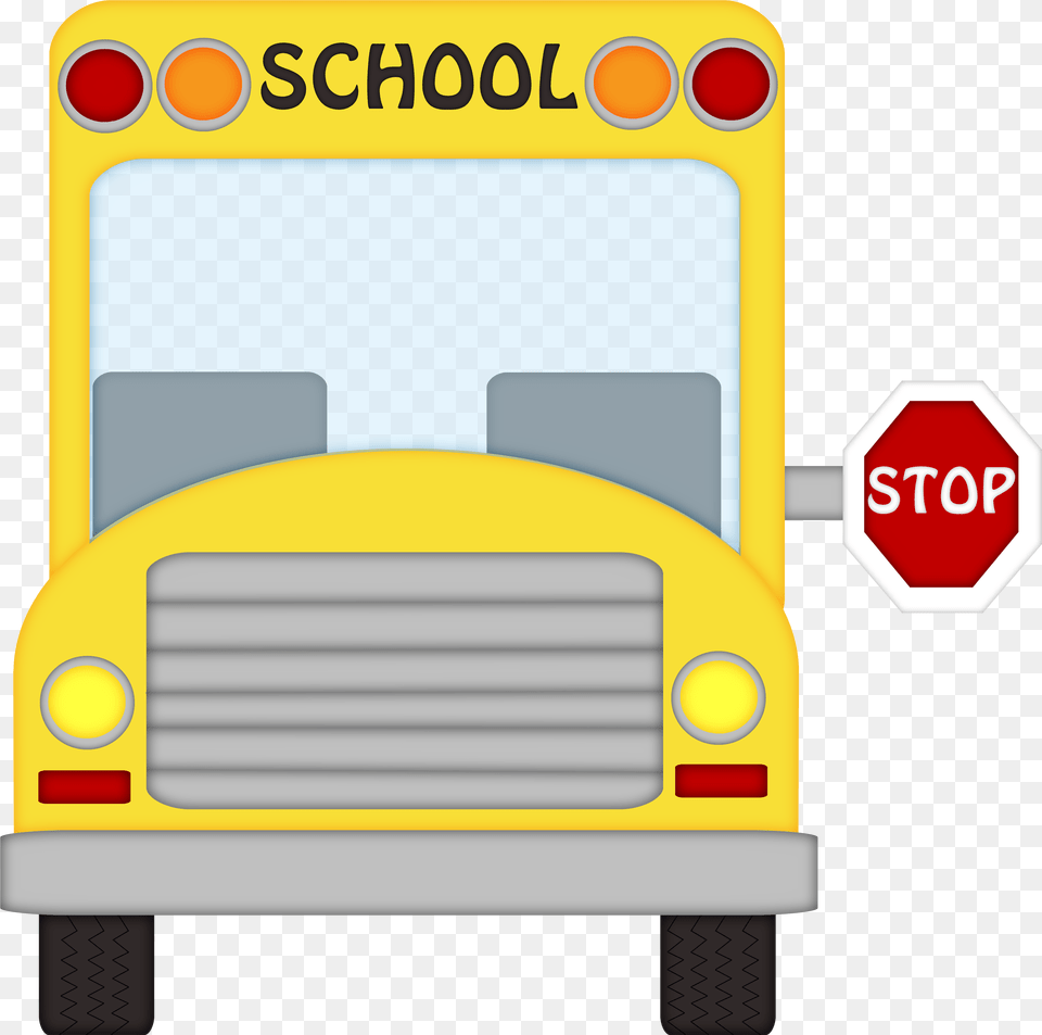 Clip Arts Related To School Bus Front, Transportation, Vehicle, School Bus, Sign Free Png Download
