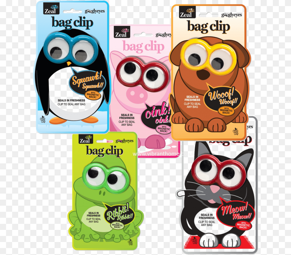 Clip Bag Magnetic Googly Eye Bag Clip, Book, Comics, Publication, Advertisement Png Image