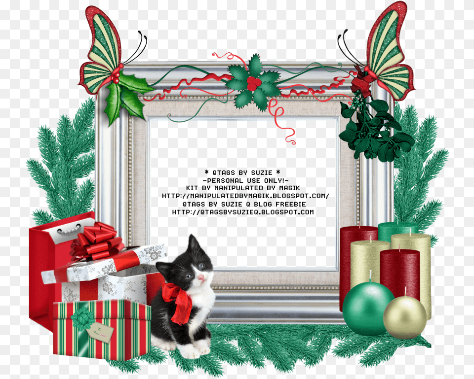Clip Black And White Library Beautiful Christmas Background Merry Xmas Dear Friend, Animal, Cat, Mammal, Pet Free Png Download