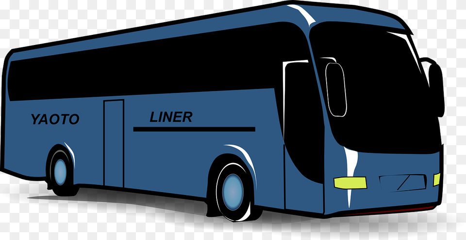 Clip Black And White Stock Blue Clip Art At Clker Com Bus Cartoon Image, Transportation, Vehicle, Tour Bus, Car Free Png