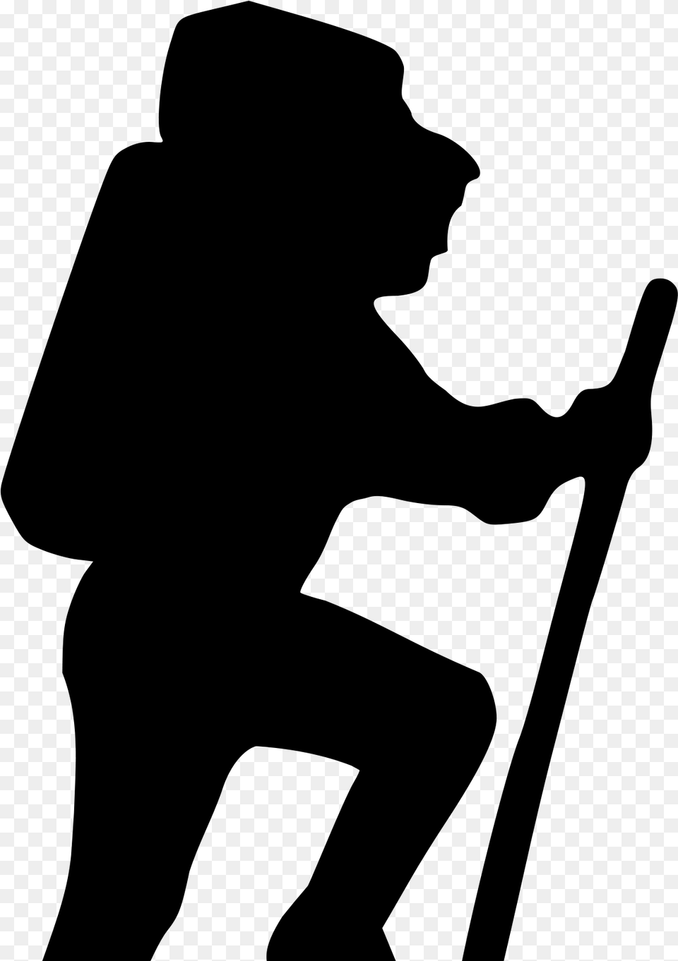 Clip Black And White Stock Clipart Hiking Hiker Clip Art, Gray Free Png Download