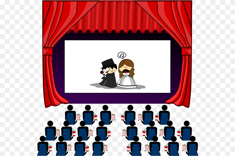 Clip Black And White Stock Movie Movie Theater Clipart, Indoors, Cinema, Person, Stage Png