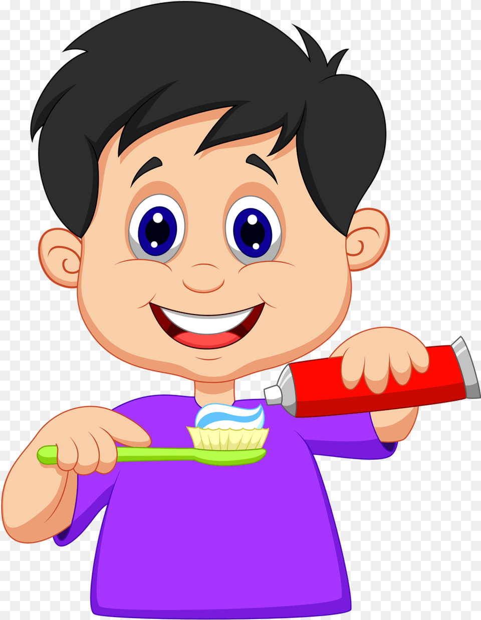 Clip Boy Brushing Teeth Clipart, Baby, Person, Brush, Device Png