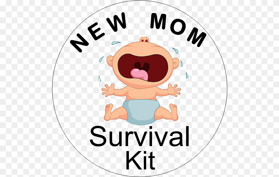 Clip Cards Survival New Mom Survival Kit Label, Baby, Person, Cartoon Free Png Download