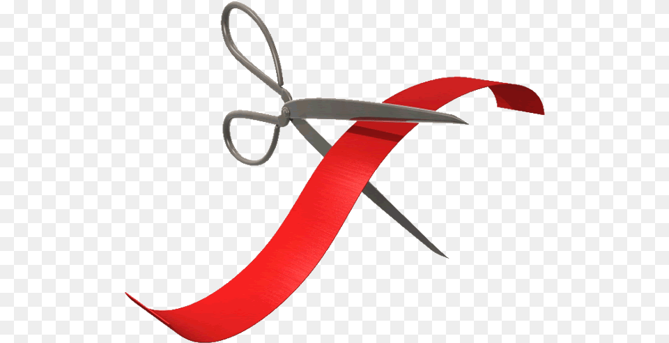 Clip Cut Ribbon Black And White Ribbon Cutting File, Scissors, Blade, Dagger, Knife Free Png Download