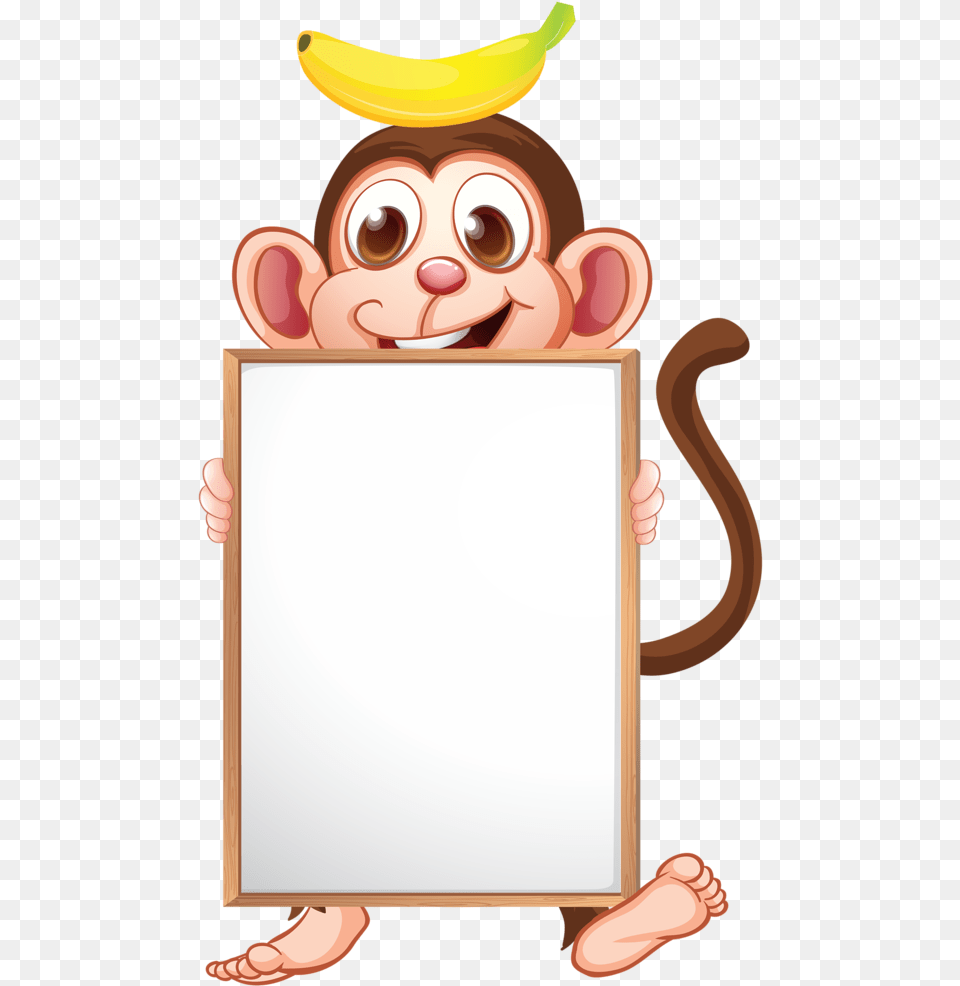 Clip Cute Border Design Cartoon, Banana, Food, Fruit, Plant Free Png